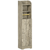 kleankin-Mobile-Bagno-in-Truciolato-con-2-Ripiani-e-Armadietto-a-2-livelli-23x18x100cm-Grigio