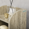 kleankin-Mobile-Bagno-in-Truciolato-con-2-Ripiani-e-Armadietto-a-2-livelli-23x18x100cm-Grigio