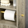 kleankin-Mobile-Bagno-in-Truciolato-con-2-Ripiani-e-Armadietto-a-2-livelli-23x18x100cm-Grigio