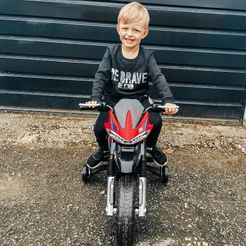 HOMCOM-Moto-Elettrica-per-Bambini-da-6V-con-Rotelle-Fari-e-Musica-in-PP-e-Metallo-105x52-3x62-3-cm-Rosso