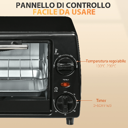 HOMCOM-Fornetto-Elettrico-10L-con-Temperatura-Regolabile-e-Timer-750W-36-5x26x22-cm-Nero