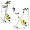 HOMCOM-Cyclette-Pieghevole-da-Fitness-in-Acciaio-con-Altezza-Regolabile-Resistenza-Magnetica-a-8-Livelli-Schermo-LCD---Gialla