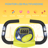 HOMCOM-Cyclette-Pieghevole-da-Fitness-in-Acciaio-con-Altezza-Regolabile-Resistenza-Magnetica-a-8-Livelli-Schermo-LCD---Gialla