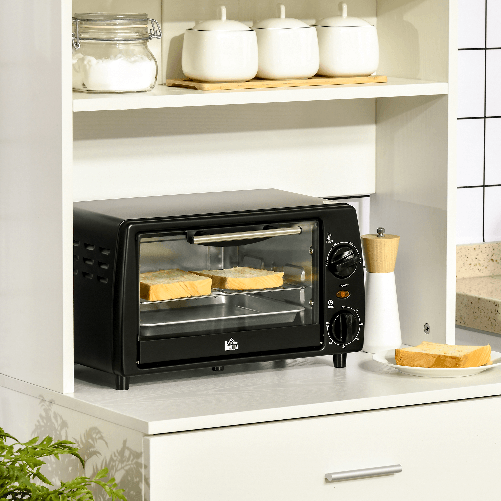 HOMCOM-Fornetto-Elettrico-10L-con-Temperatura-Regolabile-e-Timer-750W-36-5x26x22-cm-Nero