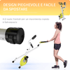 HOMCOM-Cyclette-Pieghevole-da-Fitness-in-Acciaio-con-Altezza-Regolabile-Resistenza-Magnetica-a-8-Livelli-Schermo-LCD---Gialla