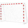 HOMCOM-Porta-da-Calcio-e-Calcetto-in-Plastica-PE-per-Adulti-e-Bambini-302x83x201cm-Bianca