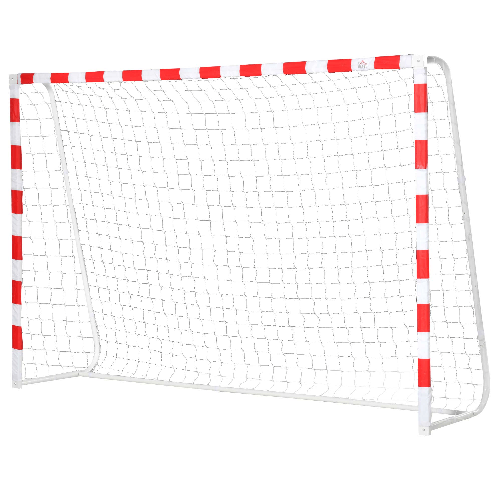 HOMCOM Porta da Calcio e Calcetto in Plastica PE per Adulti e Bambini, 302x83x201cm Bianca