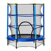 HOMCOM-Tappeto-Elastico-per-Bambini-3-6-Anni-con-Rete-Bordo-Imbottito-e-Corde-Elastiche-Trampolino-da-Giardino--140x160cm-Blu-e-Nero