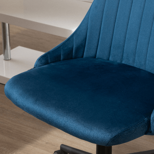 Vinsetto-Sedia-da-Ufficio-in-Velluto-Blu-con-Altezza-Regolabile-Sedia-Ergonomica-Girevole-a-360--e-Ruote-50x58x77-87cm