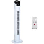 HOMCOM Ventilatore a Colonna con Telecomando a 5m, Oscillante 70°, 3 Funzioni e 3 Velocità, Schermo LED e Timer 7.5h, 50W, ?20x78.5cm