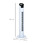 HOMCOM-Ventilatore-a-Colonna-con-Telecomando-a-5m-Oscillante-70--3-Funzioni-e-3-Velocita-Schermo-LED-e-Timer-7-5h-50W--20x78-5cm