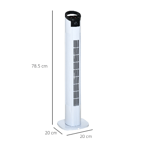 HOMCOM-Ventilatore-a-Colonna-con-Telecomando-a-5m-Oscillante-70--3-Funzioni-e-3-Velocita-Schermo-LED-e-Timer-7-5h-50W--20x78-5cm