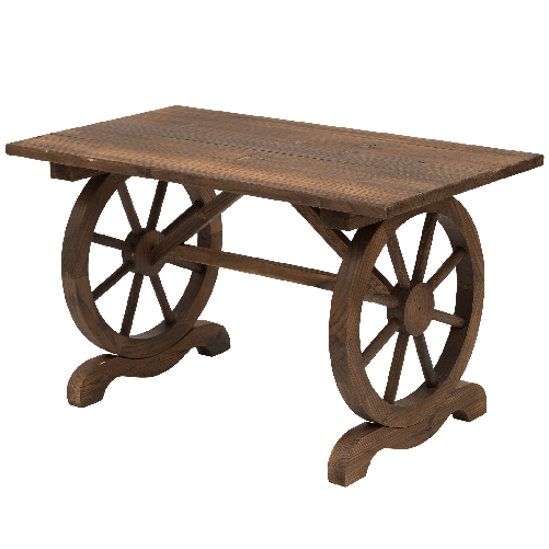 Outsunny-Tavolo-da-Giardino-Stile-Country-con-Gambe-a-Ruota-in-Legno-di-Abete-Resistente-alle-Intemperie-113x60x65cm