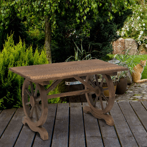 Outsunny-Tavolo-da-Giardino-Stile-Country-con-Gambe-a-Ruota-in-Legno-di-Abete-Resistente-alle-Intemperie-113x60x65cm