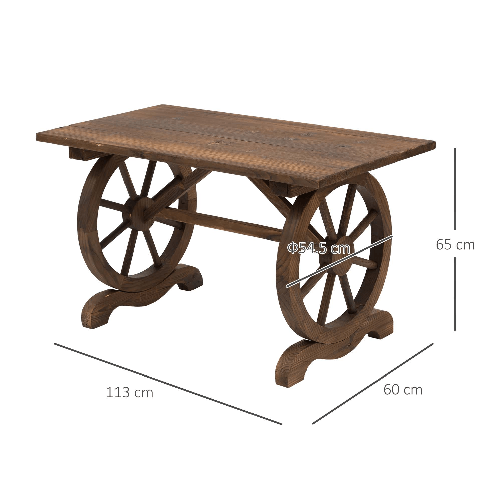 Outsunny-Tavolo-da-Giardino-Stile-Country-con-Gambe-a-Ruota-in-Legno-di-Abete-Resistente-alle-Intemperie-113x60x65cm