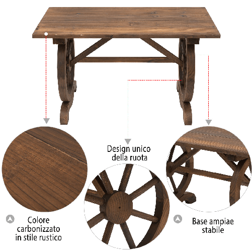 Outsunny-Tavolo-da-Giardino-Stile-Country-con-Gambe-a-Ruota-in-Legno-di-Abete-Resistente-alle-Intemperie-113x60x65cm