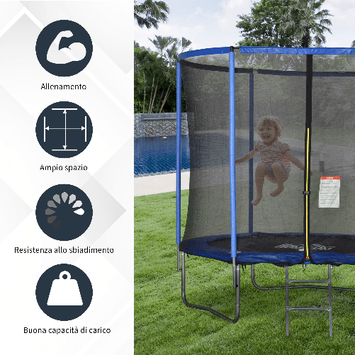 HOMCOM-Tappeto-Elastico-per-Bambini-e-Adulti-con-Rete-e-Bordo-Imbottito-Giochi-da-Giardino-e-Casa--305x248cm-Blu-e-Nero