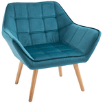 HOMCOM-Poltroncina-da-Camera-Design-Scandinavo-Poltrona-in-Velluto-e-Legno-Color-Petrolio-per-Soggiorno-o-Ufficio-64x62x72-5cm