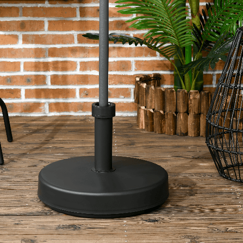 Outsunny-Base-per-Ombrellone-da-Giardino-in-Plastica-PP-max-18kg-di-Peso--45x33-cm-Nero