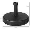 Outsunny-Base-per-Ombrellone-da-Giardino-in-Plastica-PP-max-18kg-di-Peso--45x33-cm-Nero