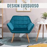 HOMCOM-Poltroncina-da-Camera-Design-Scandinavo-Poltrona-in-Velluto-e-Legno-Color-Petrolio-per-Soggiorno-o-Ufficio-64x62x72-5cm