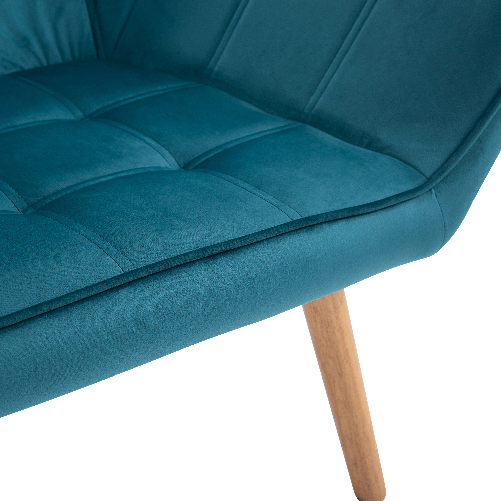 HOMCOM-Poltroncina-da-Camera-Design-Scandinavo-Poltrona-in-Velluto-e-Legno-Color-Petrolio-per-Soggiorno-o-Ufficio-64x62x72-5cm