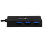 StarTech.com-Hub-USB-C-a-4-Porte---Adattatore-Portatile-da-USB-Type-C--4-a-USB-A--USB-3.0-3.1-Gen-1-SuperSpeed-5Gbps----Hub-di-Ricarica-BC-1.2-Autoalimentato-da-Bus-USB-o-con-Alimentatore--HB30C4AFS-