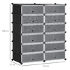 HOMCOM-Mobile-Scarpiera-Modulare-Salvaspazio-12-Cubi-45x35x16-cm-in-Acciaio-e-PP-Nero-e-Bianco