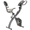 HOMCOM-Cyclette-Pieghevole-2-in-1-Resistenza-Magnetica-Regolabile-8-Livelli-Bici-da-Fitness-con-Sensore-di-Frequenza-Cardiaca-Elastici-per-Braccia-Schermo-LCD-Volano-2-5kg-Grigio