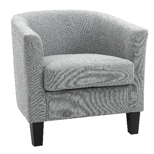 HOMCOM-Poltrona-Moderna-Imbottita-con-Seduta-Profonda-Poltroncina-da-Camera-e-Soggiorno-75x72x74cm-Grigio