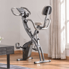 HOMCOM-Cyclette-Pieghevole-2-in-1-Resistenza-Magnetica-Regolabile-8-Livelli-Bici-da-Fitness-con-Sensore-di-Frequenza-Cardiaca-Elastici-per-Braccia-Schermo-LCD-Volano-2-5kg-Grigio
