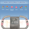 HOMCOM-Cyclette-Pieghevole-2-in-1-Resistenza-Magnetica-Regolabile-8-Livelli-Bici-da-Fitness-con-Sensore-di-Frequenza-Cardiaca-Elastici-per-Braccia-Schermo-LCD-Volano-2-5kg-Grigio