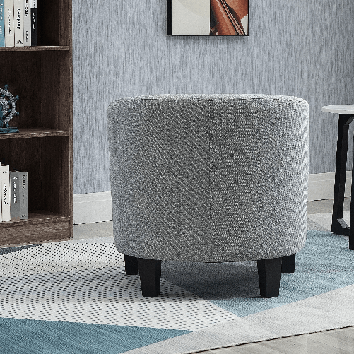 HOMCOM-Poltrona-Moderna-Imbottita-con-Seduta-Profonda-Poltroncina-da-Camera-e-Soggiorno-75x72x74cm-Grigio