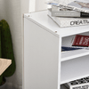 Vinsetto-Cassettiera-Ufficio-con-4-Ruote-4-Ripiani-3-Cassetti-Schedario-Portadocumenti-in-Legno-MDF-Bianco-38-x-30-x-86-8-cm