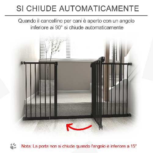 PawHut-Cancellino-per-Cani-3-Estensioni-Fino-a-152-3cm-Chiusura-Automatica