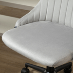 Vinsetto-Sedia-da-Ufficio-in-Velluto-Grigio-con-Altezza-Regolabile-Sedia-Ergonomica-Girevole-a-360--e-Ruote-50x58x77-87cm