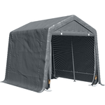 Outsunny-Tendone-Garage-per-Auto-Moto-e-Attrezzi-in-Metallo-e-Tessuto-PE-280x240x240cm-Grigio