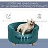 PawHut-Divano-per-Cani-Imbottito-con-Schienale-e-Cuscino-Rimovibile-Cuccia-per-Gatto-da-Interno-65x64x37cm-Verde