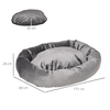 PawHut-Cuccia-per-Cani-Imbottita-con-Bordi-Rialzati-e-Rivestimento-Sfoderabile-132x89x28cm-Grigio-Scuro