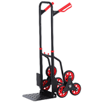 Durhand-Carrello-Portapacchi-Carichi-Pesanti-Pieghevole-in-Metallo-con-6-Ruote-per-Scale-Carico-Massimo-150kg