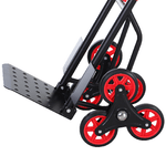 Durhand-Carrello-Portapacchi-Carichi-Pesanti-Pieghevole-in-Metallo-con-6-Ruote-per-Scale-Carico-Massimo-150kg