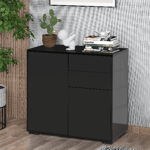 HOMCOM-Mobiletto-Multiuso-con-2-Cassetti-e-2-Armadietti-Apertura-a-Pressione-Mobile-per-Casa-e-Ufficio-79x36x74cm