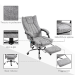 Vinsetto-Poltrona-da-Ufficio-Massaggiante-Riscaldante-Altezza-e-Reclinazione-Regolabili-Poggiapiedi-Retrattile-62x67x113-120cm-Grigio