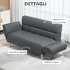 HOMCOM-Divano-2-Posti-Convertibile-in-Divano-Letto-Singolo-con-Braccioli-Regolabili-164x71x75cm