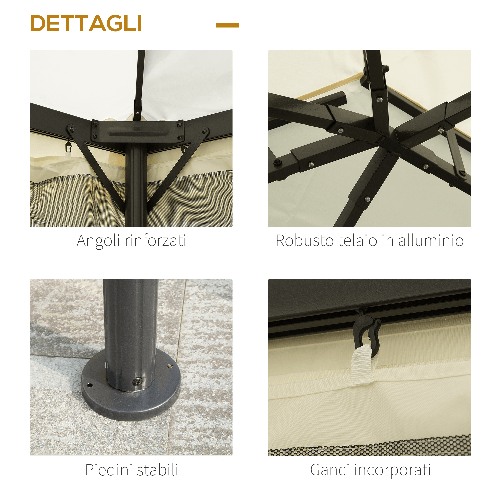 Outsunny-Gazebo-da-Giardino-4x3m-con-Zanzariera-e-Doppio-Tetto-in-Alluminio-e-Poliestere-Beige