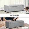 HOMCOM-Panca-Fondoletto-con-Vano-Contenitore-in-Tessuto-120x50x44cm---Grigio