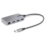 StarTech.com Hub USB a 3 porte con Ethernet - Hub USB 3.0 5Gbps alimentato via bus - Hub splitter USB-A a 3x USB