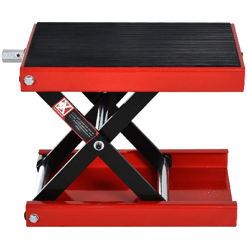 DURHAND-Cavalletto-Alzamoto-Sollevatore-per-Moto-in-Acciaio-Rosso-e-Nero-Pieghevole-e-Antiscivolo-41-5-x-23-5-x-10-37cm