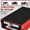 DURHAND-Cavalletto-Alzamoto-Sollevatore-per-Moto-in-Acciaio-Rosso-e-Nero-Pieghevole-e-Antiscivolo-41-5-x-23-5-x-10-37cm