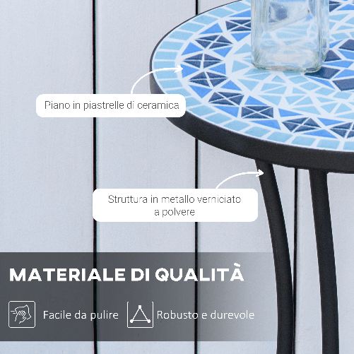 Outsunny-Tavolino-da-Giardino-Rotondo-a-Mosaico-in-Metallo-con-Piano-in-Ceramica--35-5x53-5cm-Blu